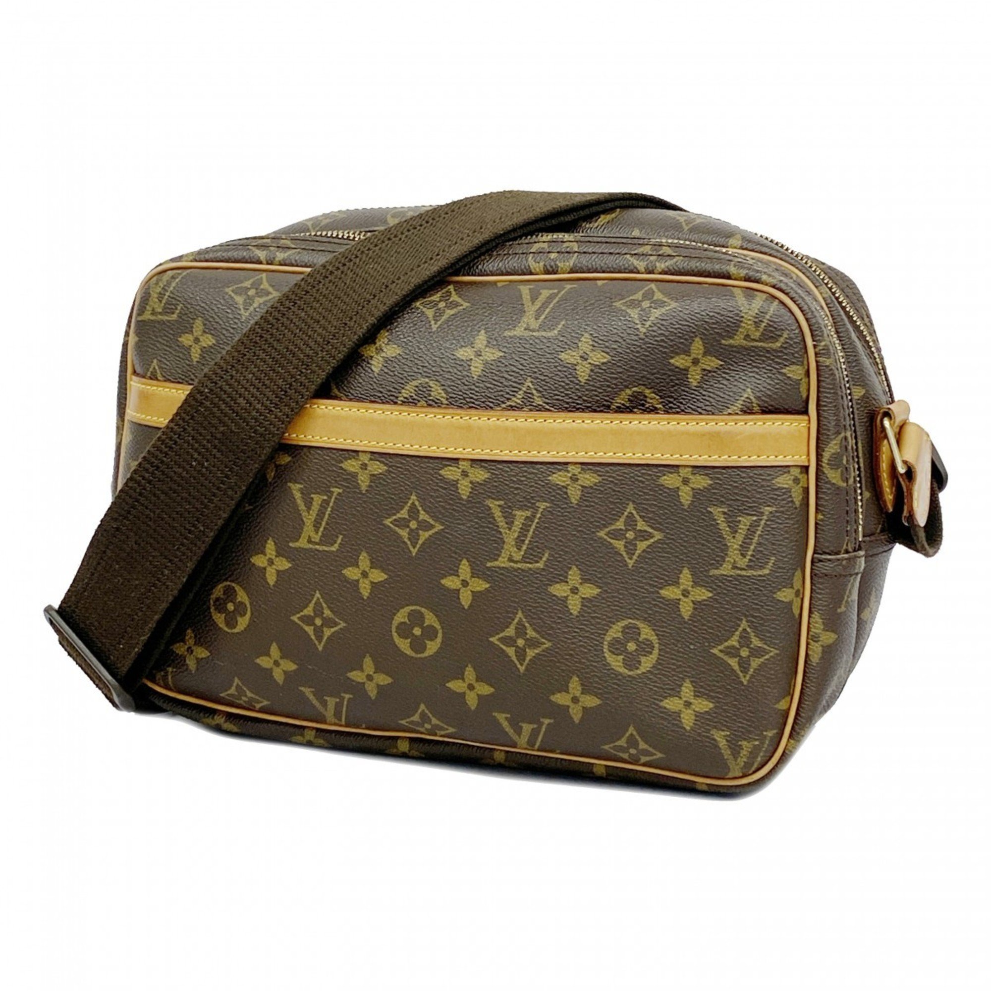 Louis Vuitton Shoulder Bag Monogram Reporter PM M45254 Brown Ladies