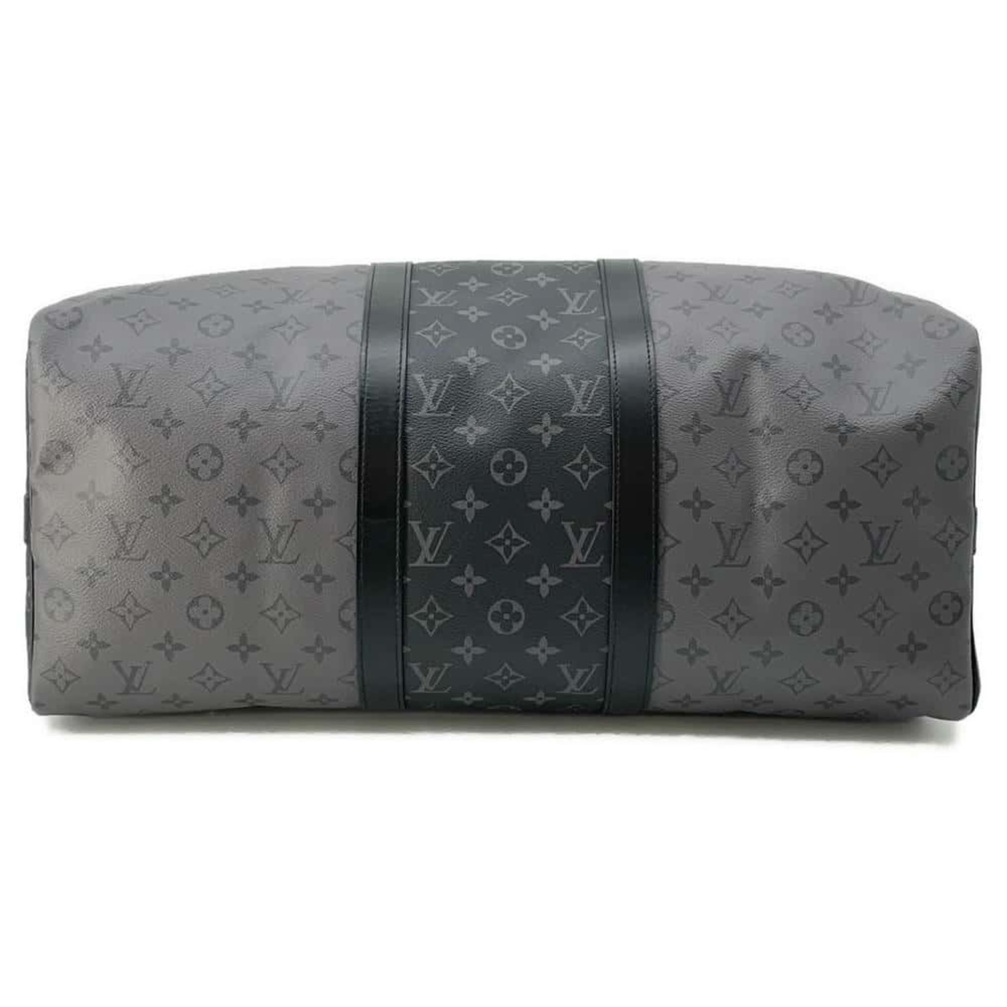 Louis Vuitton Boston Bag Monogram Eclipse Reverse Keepall Bandouliere 50 M45392 2way Shoulder Black