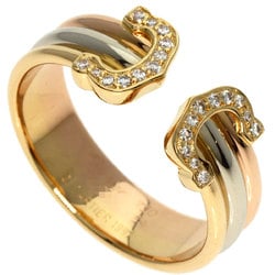 Cartier 2C SM Diamond #54 Ring K18 Yellow Gold K18WG K18PG Women's CARTIER