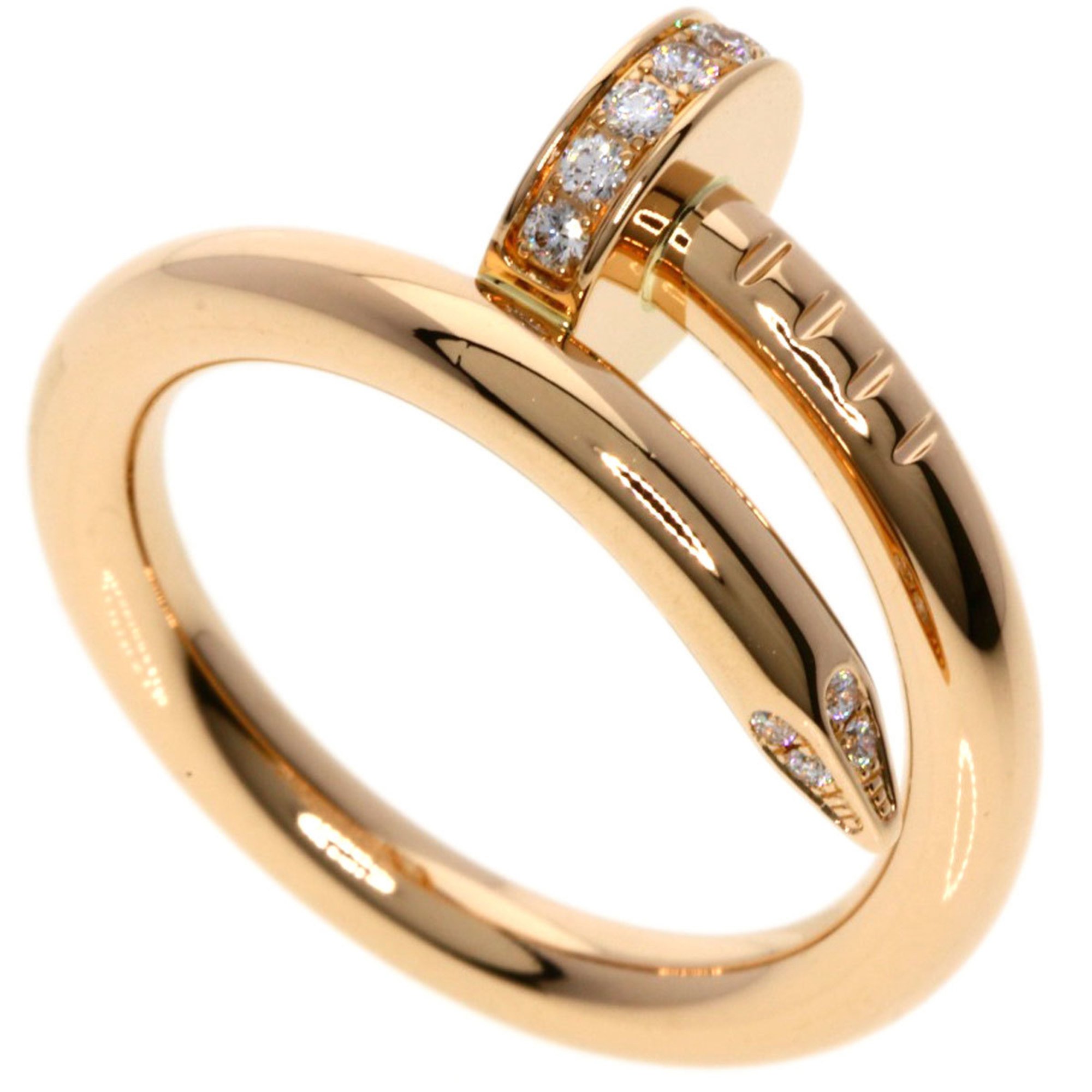 Cartier Juste un Cle Diamond #47 Ring, K18 Pink Gold, Women's, CARTIER