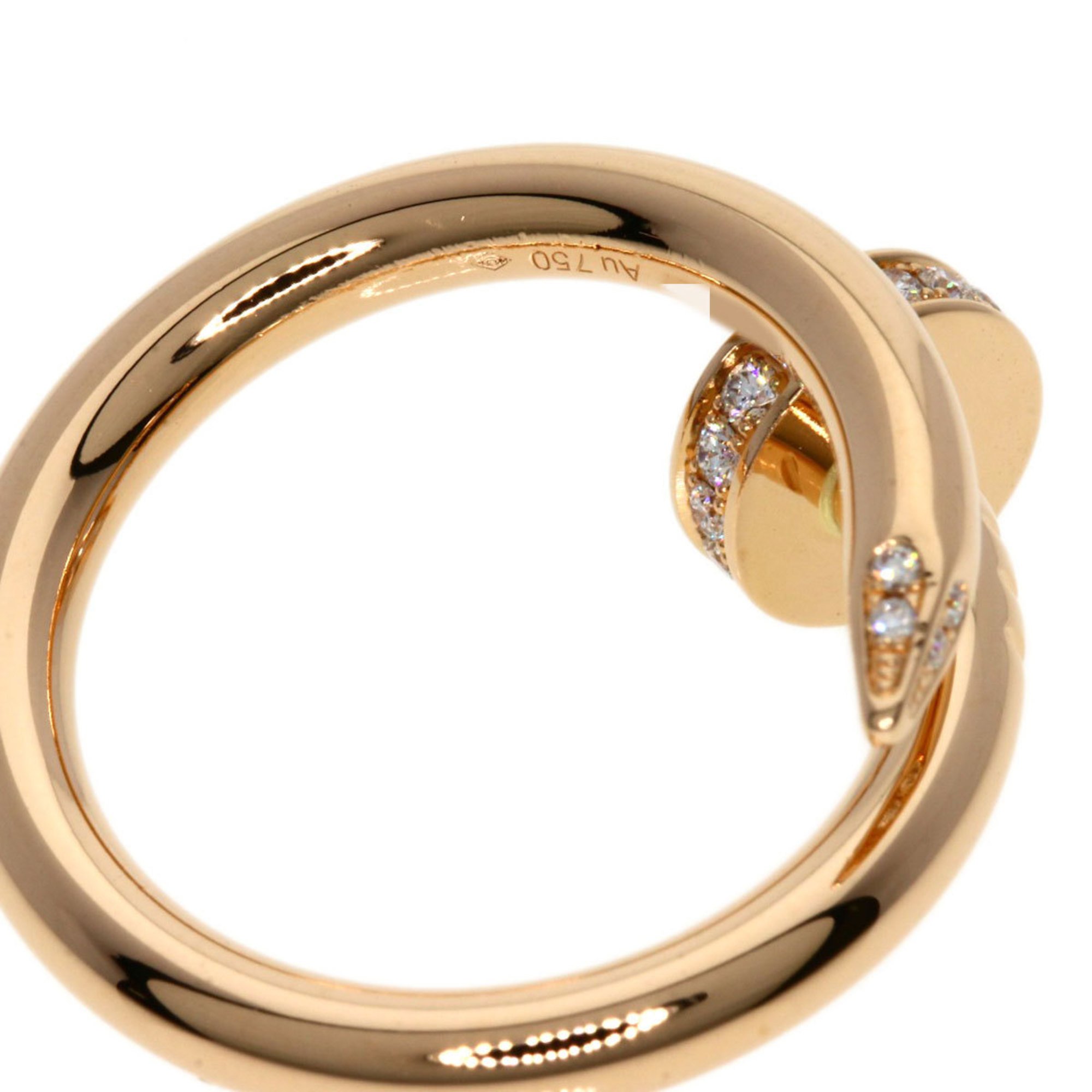 Cartier Juste un Cle Diamond #47 Ring, K18 Pink Gold, Women's, CARTIER