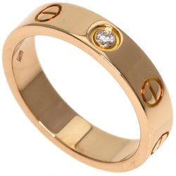 Cartier Love Ring 1P Diamond #49 K18 Pink Gold Women's CARTIER