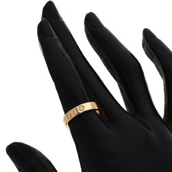 Cartier Love Ring 1P Diamond #49 K18 Pink Gold Women's CARTIER