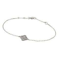 Van Cleef & Arpels Sweet Alhambra Diamond Bracelet, 18K White Gold, Women's,