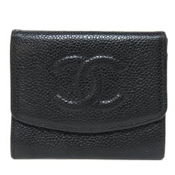 CHANEL Coco Mark Wallet/Coin Case Caviar Skin Women's