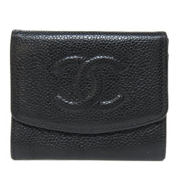 CHANEL Coco Mark Wallet/Coin Case Caviar Skin Women's