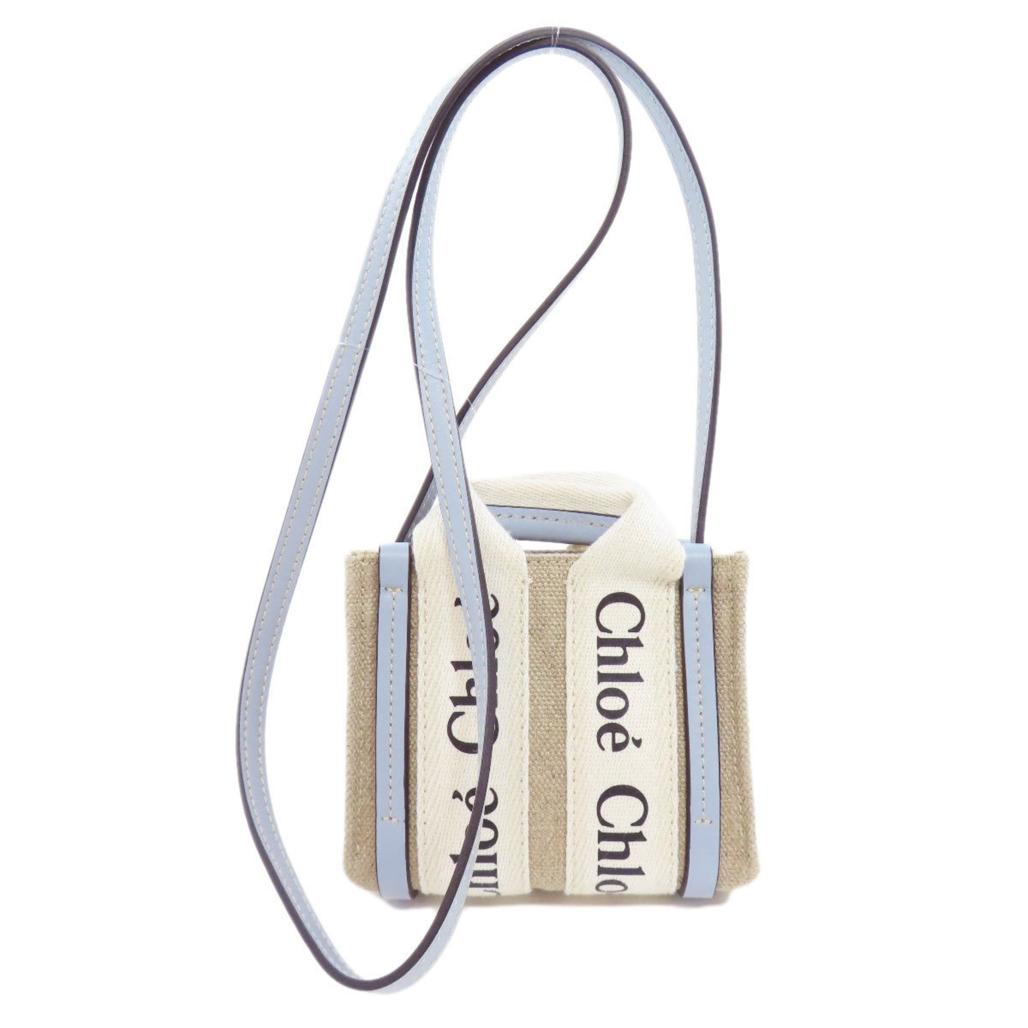 Chloé Chloe Woody Nano Handbag Canvas Women's CHLOE