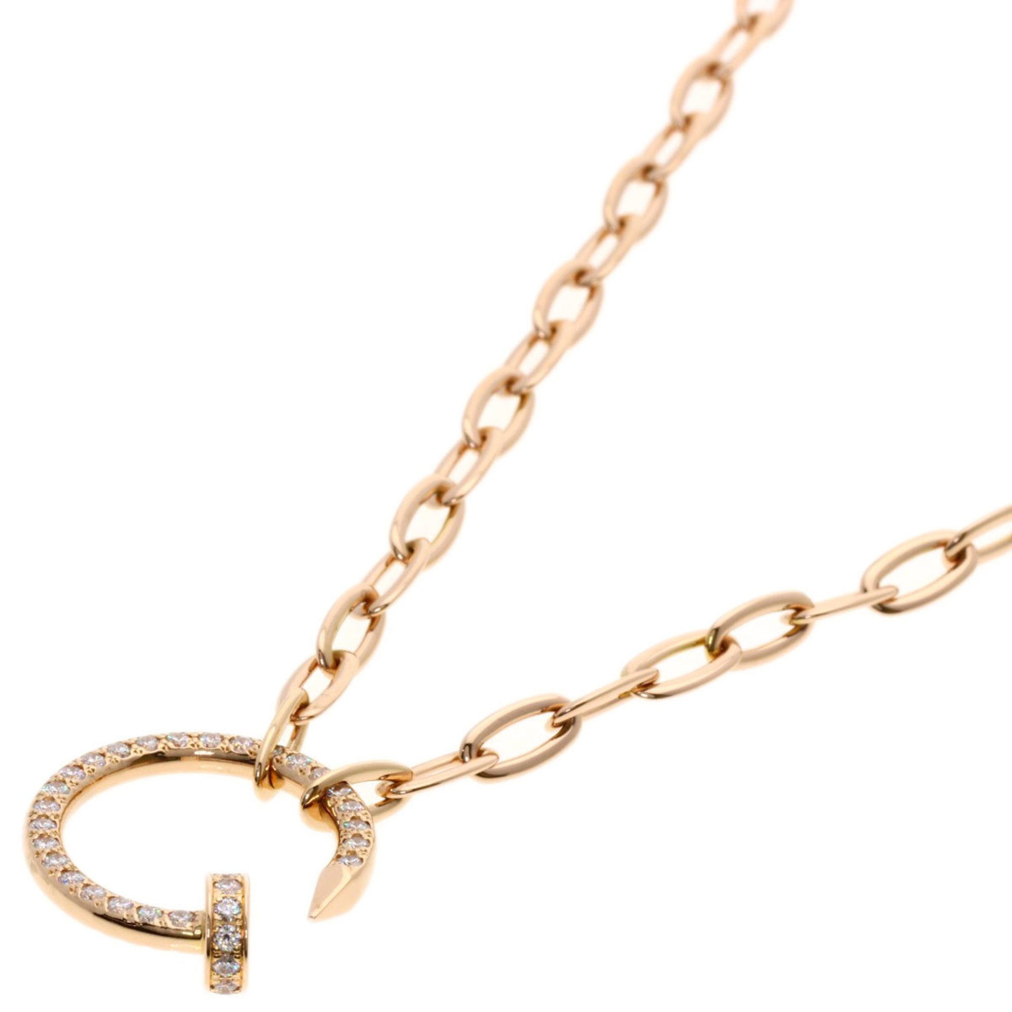 Cartier Juste Uncre Diamond Necklace K18 Pink Gold Women's CARTIER