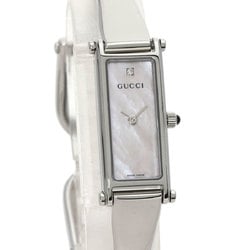 Gucci 1500L Square Face 1P Diamond Watch Stainless Steel SS Ladies GUCCI