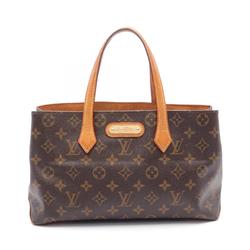 LOUIS VUITTON Wilshire PM Handbag Bag Coated Canvas Leather Monogram Women's Brown M45643