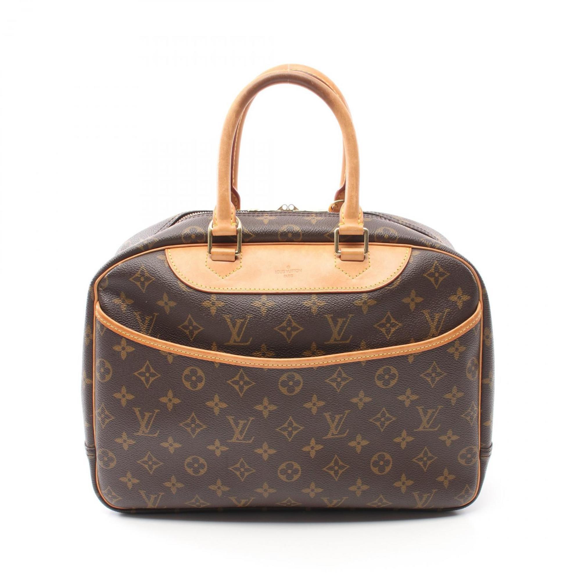 Louis Vuitton LOUIS VUITTON Deauville Bowling Vanity Monogram Handbag Bag Coated Canvas Leather Women's Brown M47270