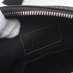 LOEWE Anagram Shoulder Bag Leather Women's Black