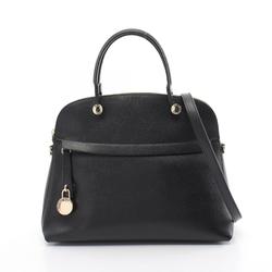 Furla PIPER M handbag, leather, women's, black