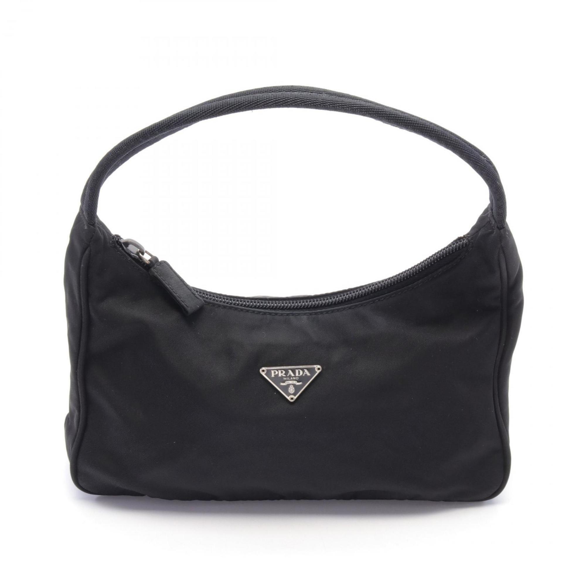 PRADA handbag, nylon, women's, black