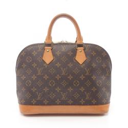 Louis Vuitton Alma PM Monogram Handbag Bag Coated Canvas Leather Women's Brown M51130