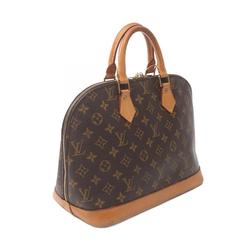 Louis Vuitton Alma PM Monogram Handbag Bag Coated Canvas Leather Women's Brown M51130