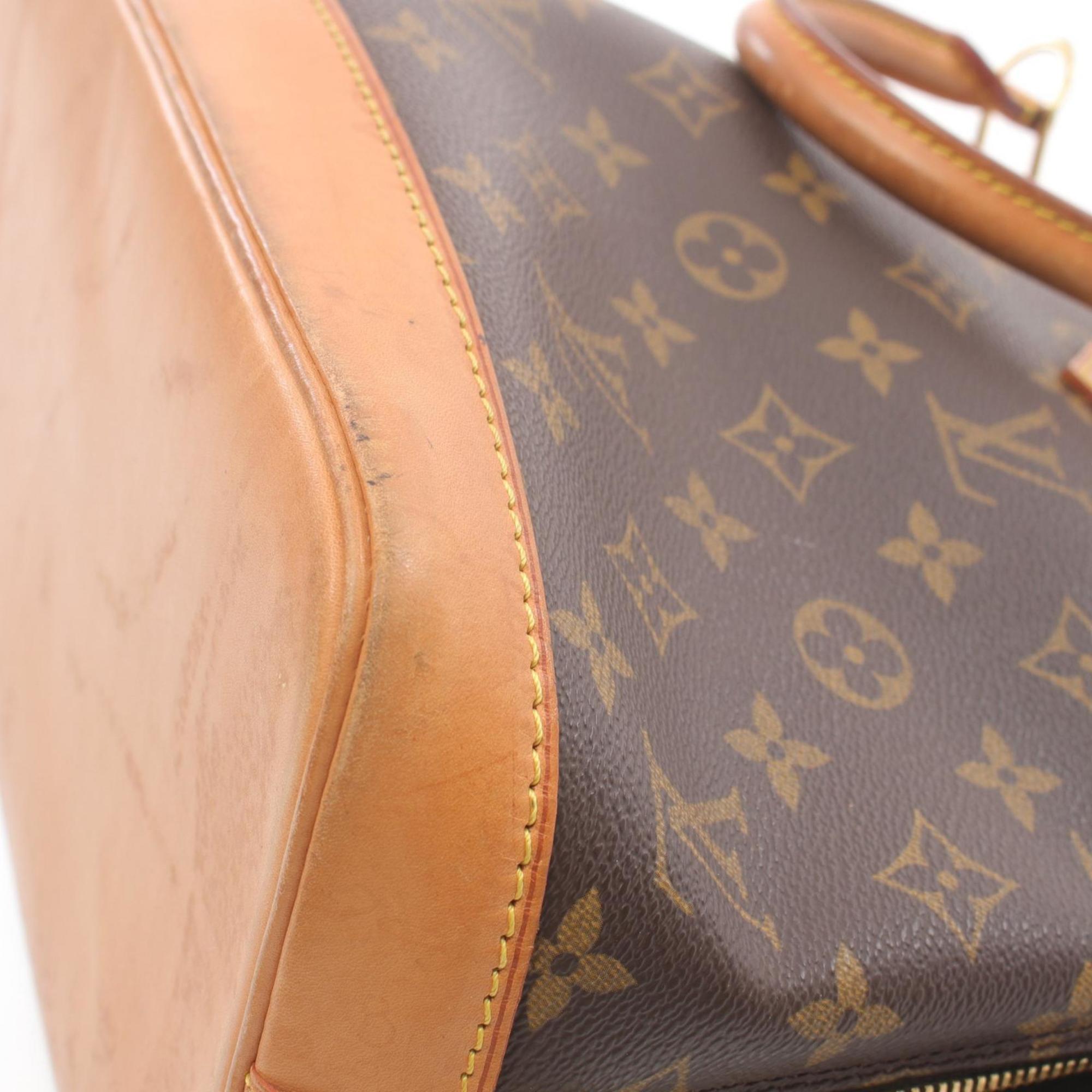 Louis Vuitton Alma PM Monogram Handbag Bag Coated Canvas Leather Women's Brown M51130