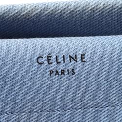 CELINE Luggage Phantom Tote Bag Canvas Leather Women's Blue Black 169953