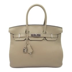 Hermes HERMES Birkin 35 Trench Handbag Bag Leather Togo Women's Beige