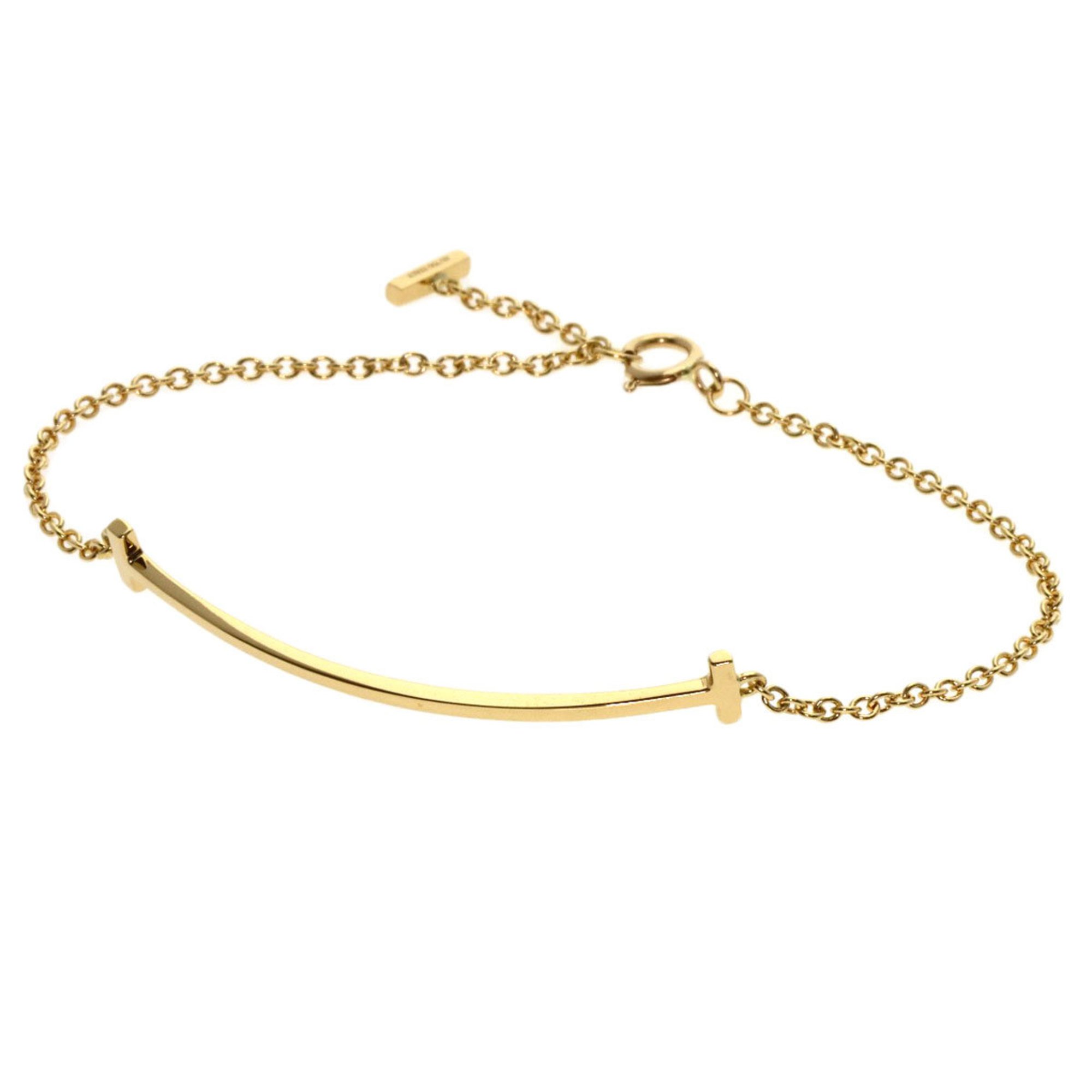 Tiffany T Smile Small Bracelet, 18K Yellow Gold, Women's, TIFFANY&Co.