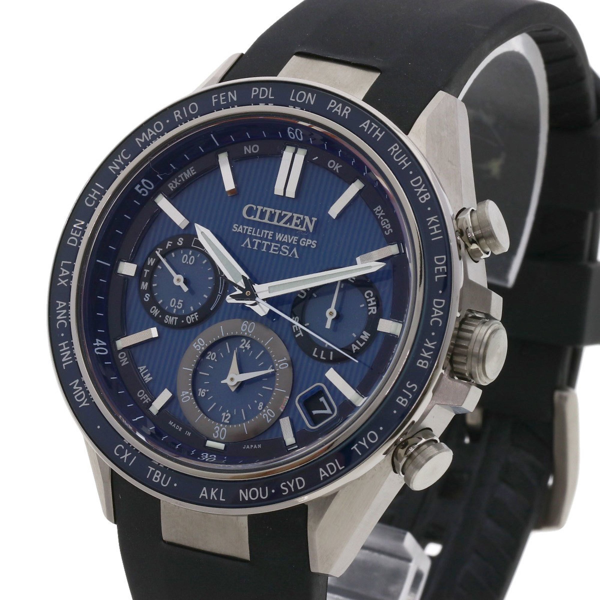 Citizen CC4050-18L F950-0029S02 ATESA GPS Satellite Act Line Watch Titanium Urethane Men's CITIZEN