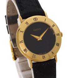 GUCCI 3000.2.L Watch GP Leather Ladies