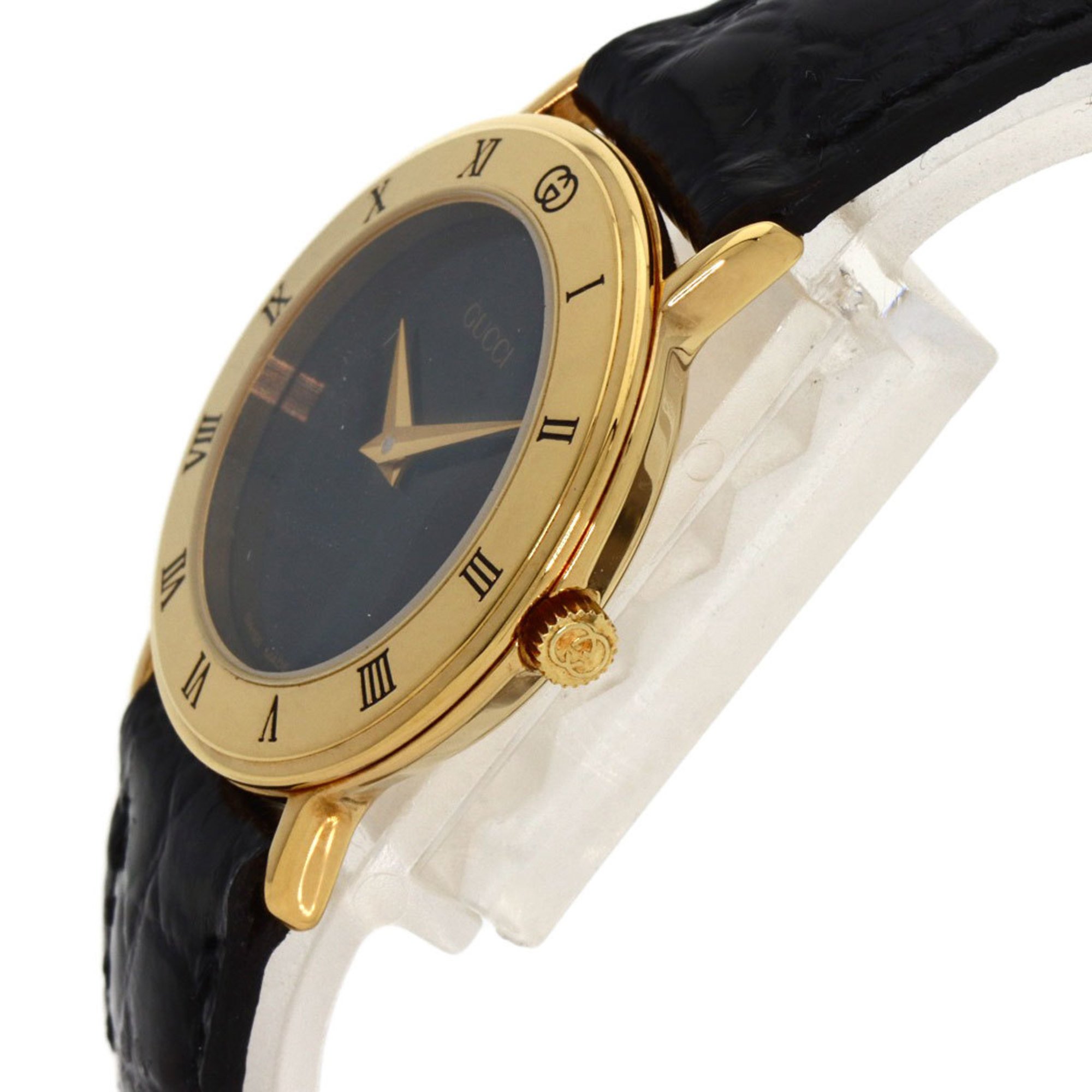 GUCCI 3000.2.L Watch GP Leather Ladies