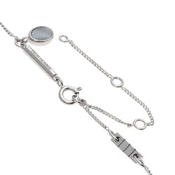 Dior Homme Enamel Shell Necklace K18 White Gold Women's