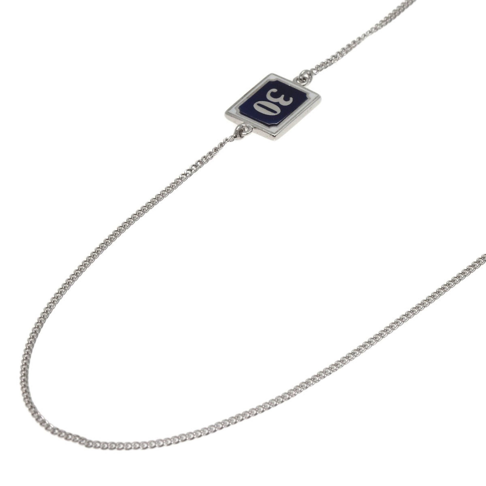 Dior Homme Enamel Shell Necklace K18 White Gold Women's