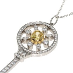 Tiffany Starkey Yellow Diamond Necklace, 18K White Gold, PT950, Women's, TIFFANY&Co.