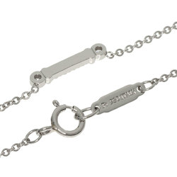 Tiffany Fleur de Lis Key Bar Diamond Necklace Platinum PT950 Women's TIFFANY&Co.