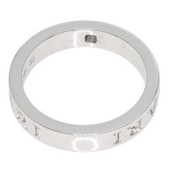 BVLGARI Double 1P Diamond Ring, 18K White Gold, Women's