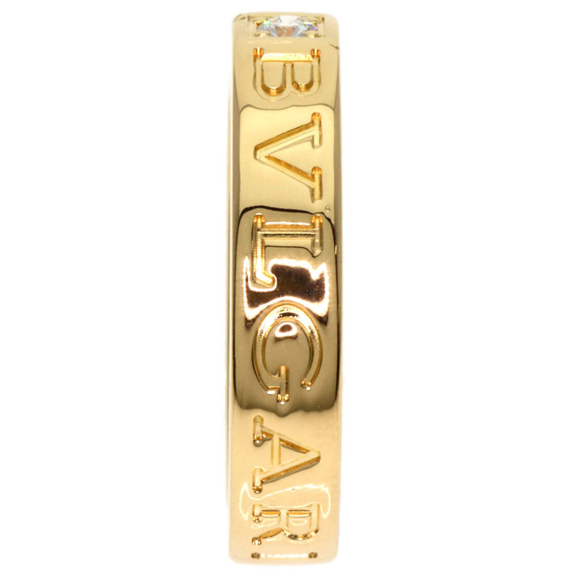 BVLGARI Double 1P Diamond Ring, 18K Yellow Gold, Women's