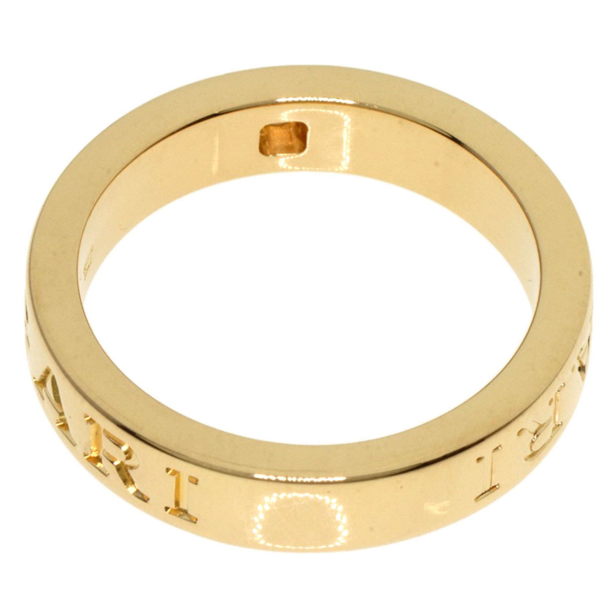 BVLGARI Double 1P Diamond Ring, 18K Yellow Gold, Women's