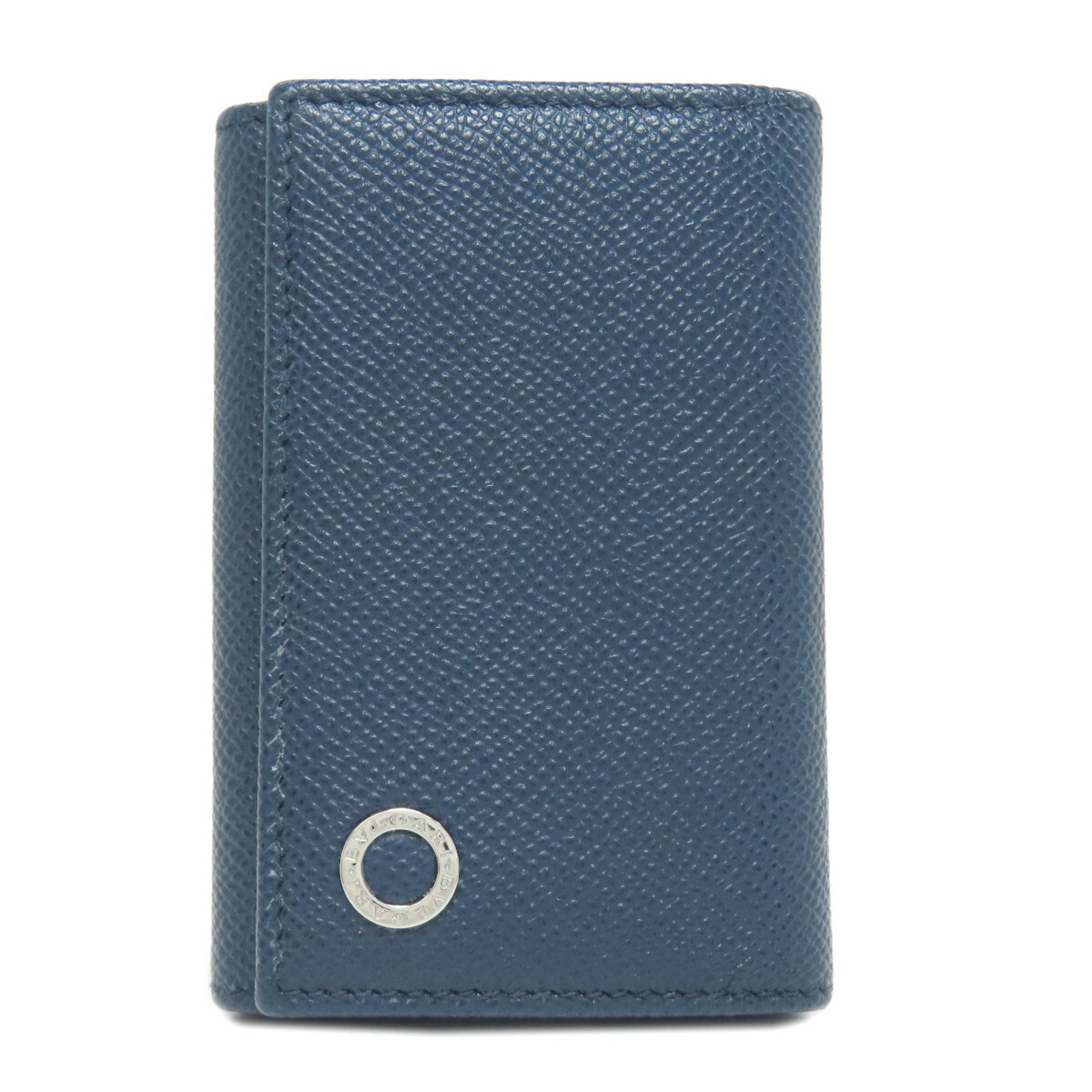 BVLGARI Key Case Leather Men's