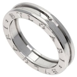 BVLGARI B-zero1 B-zero One Band XS #57 Ring, K18 White Gold, Women's