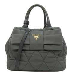 Prada metal tote bag nylon material women's PRADA