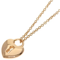 Tiffany Heart Lock Necklace, 18K Pink Gold, Women's, TIFFANY&Co.