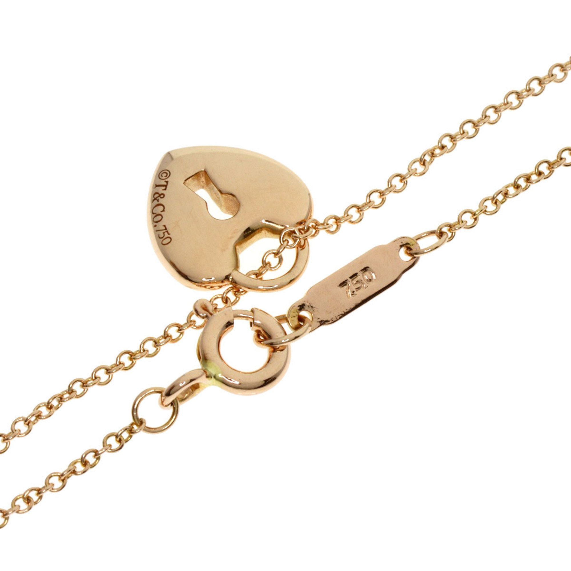 Tiffany Heart Lock Necklace, 18K Pink Gold, Women's, TIFFANY&Co.