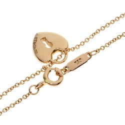 Tiffany Heart Lock Necklace, 18K Pink Gold, Women's, TIFFANY&Co.