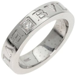 BVLGARI Double 1P Diamond Ring, 18K White Gold, Women's