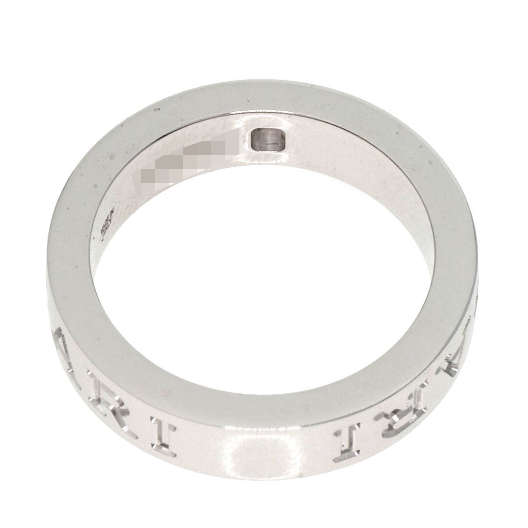 BVLGARI Double 1P Diamond Ring, 18K White Gold, Women's