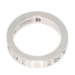 BVLGARI Double 1P Diamond Ring, 18K White Gold, Women's