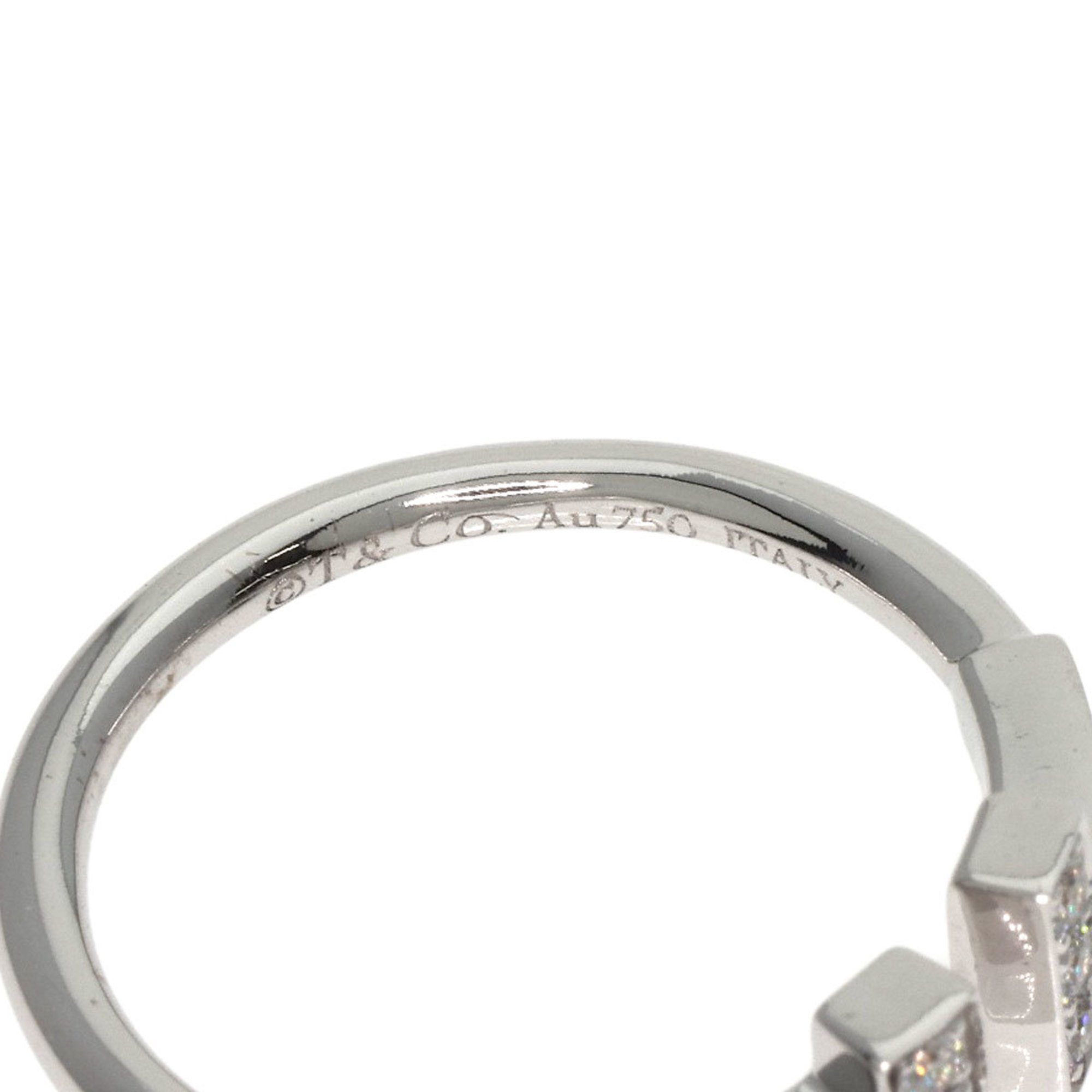 Tiffany T-wire diamond ring, 18k white gold, for women, TIFFANY&Co.