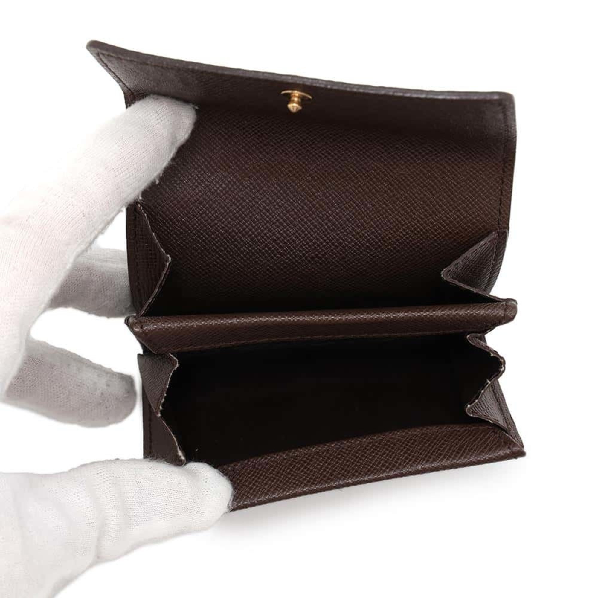 Louis Vuitton Wallet/Coin Case Damier Ebene Porto Monnaie Plat N61930 LOUIS VUITTON Coin Purse