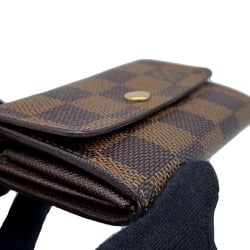 Louis Vuitton Wallet/Coin Case Damier Ebene Porto Monnaie Plat N61930 LOUIS VUITTON Coin Purse