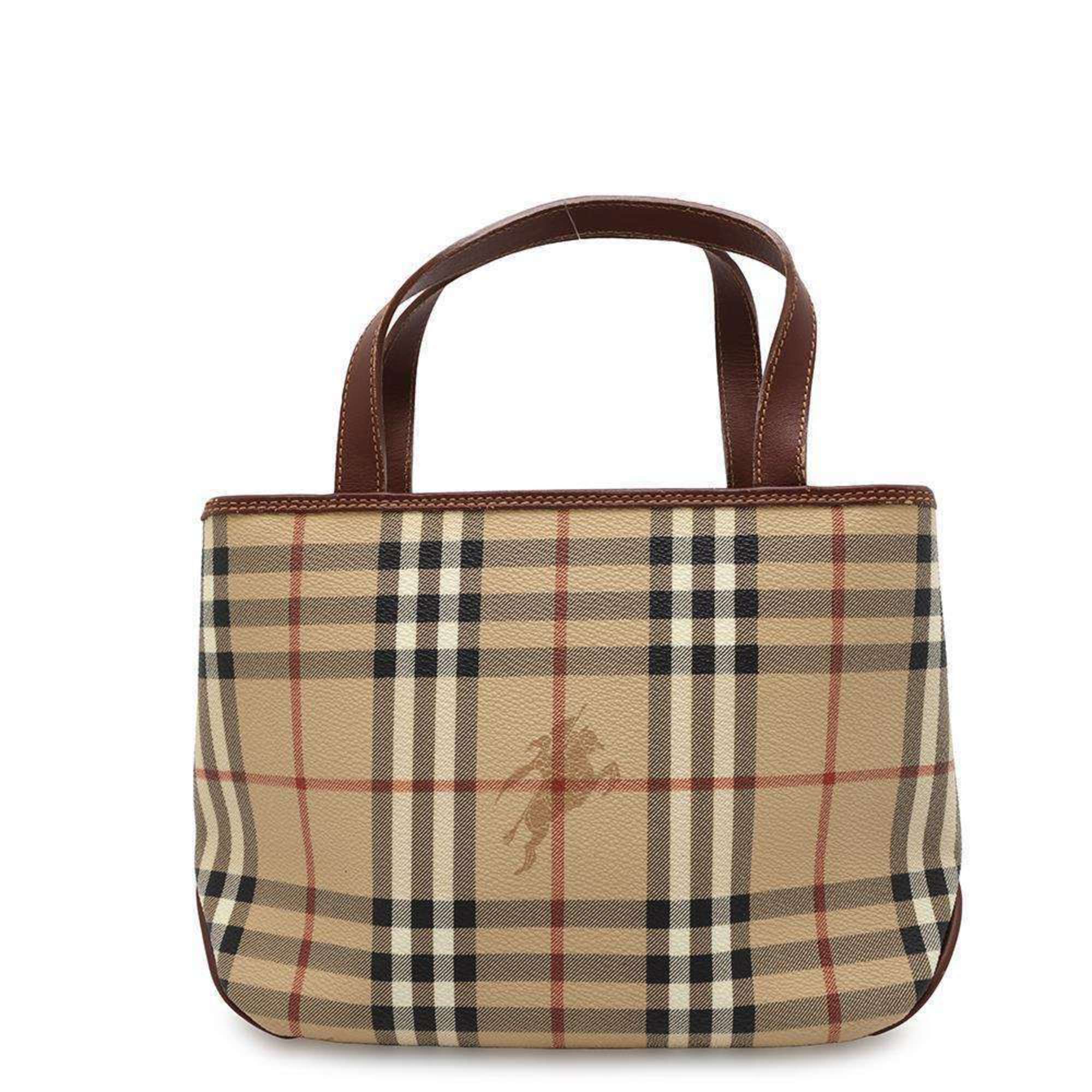 Burberry handbag check leather BURBERRY bag