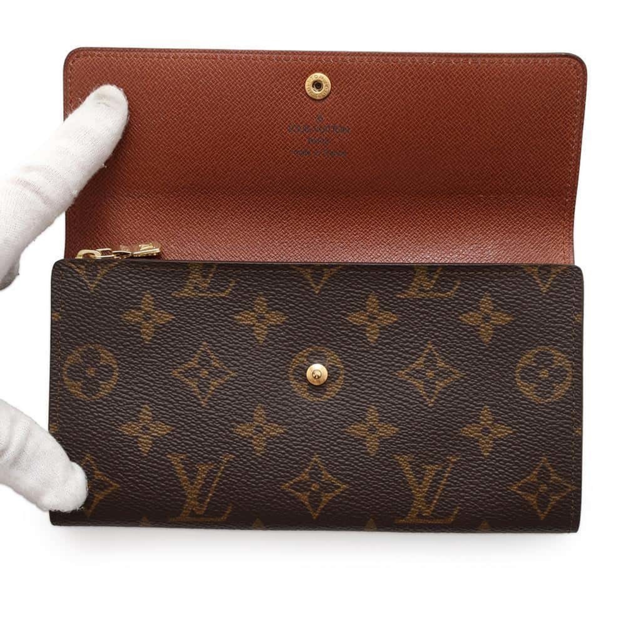 Louis Vuitton Long Wallet Monogram Pochette Porto Monnaie Credit M61725 LOUIS VUITTON