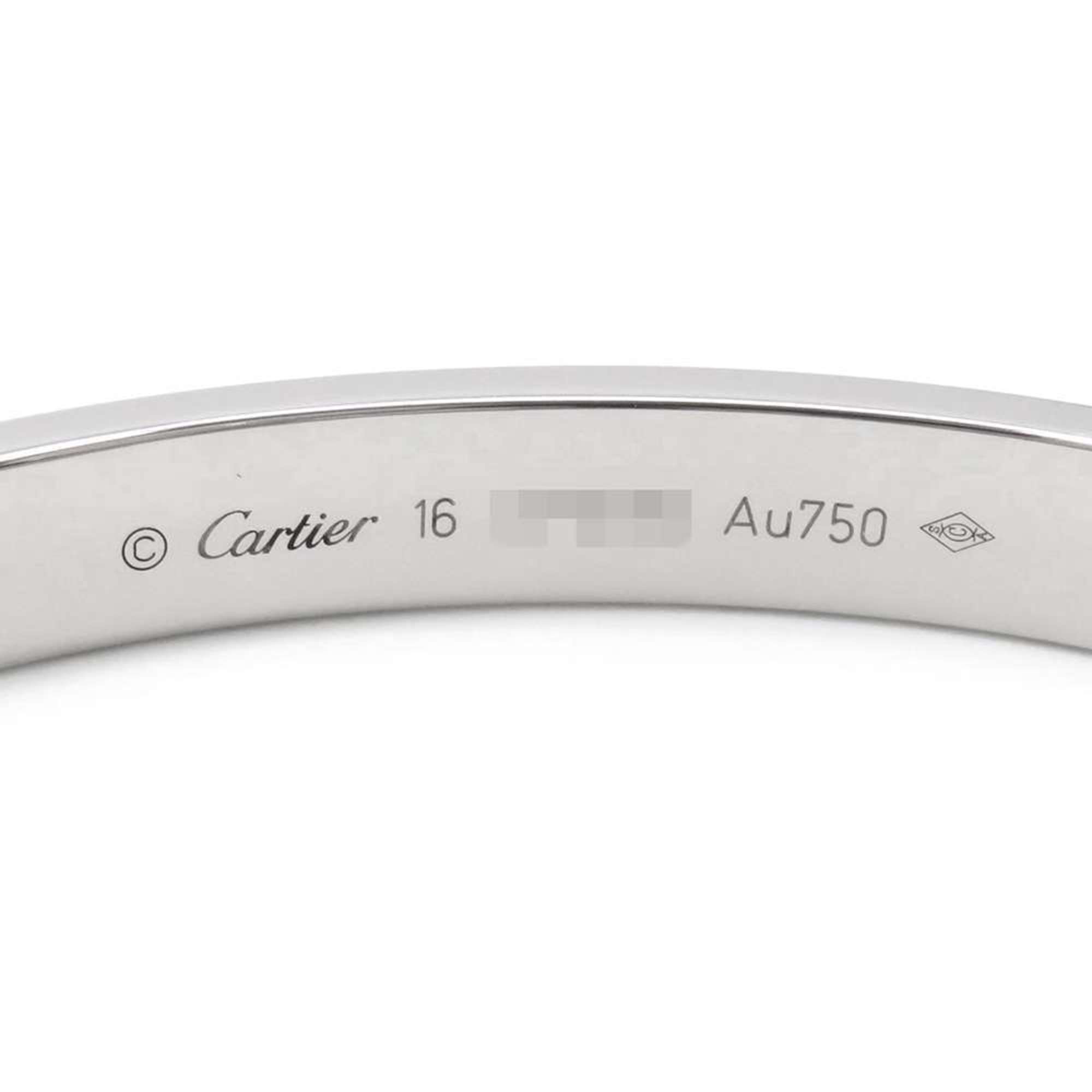 Cartier Bracelet Love K18WG White Gold Size 16 B6035416 Bangle