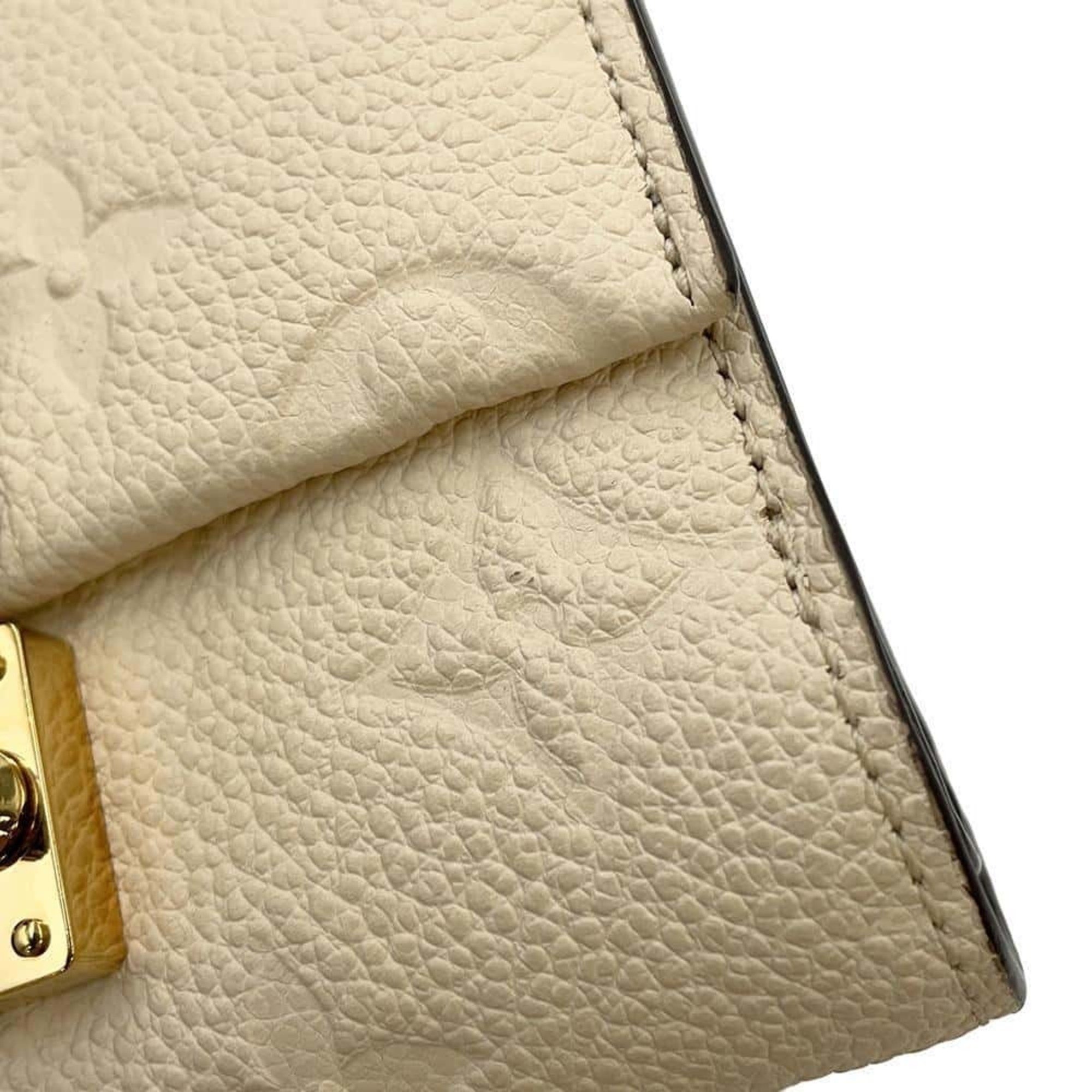 Louis Vuitton Tri-fold Wallet Monogram Empreinte Portefeuille Metis Compact M81071 Ivory